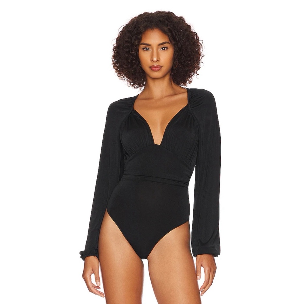 NWT Free People In Your Arms Bodysuit Black S
